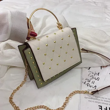 

Women's Bags 2020 New Rivet Tote Bag Fashion Personality Messenger Portable Small Package