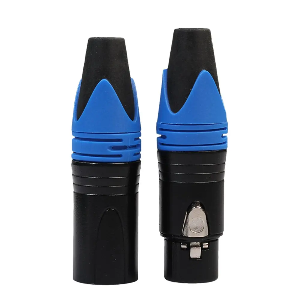 Choseal Qd2003b Xlr Male 3 Pin аудио микрофонный кабель Разъем Diy наплавной Металл Материал папа-Женский Diy сварочный разъем - Цвет: Синий