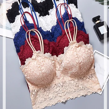 

Lace Bra Bralette Women Bra Push up Sexy Lingerie Strapless Plus Size Wrapped Chest Wireless Underwear Top femme sujetador mujer