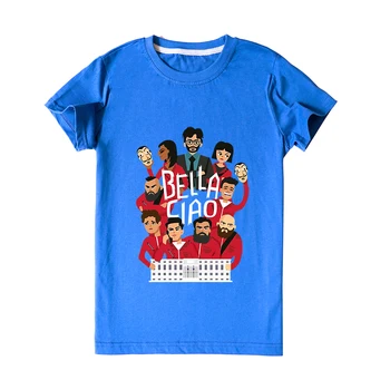 

Funny Children La Casa De Papel T Shirt Money Heist Tee TV Series T Shirts Boys Summer Short Sleeve House of Paper Vogue T-Shirt