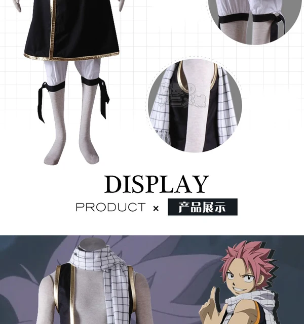  QAHEART Etherious Natsu Dragneel Anime Cosplay Costume,  Etherious Cosplay Outfit Full Set for Halloween Christmas Party : Clothing,  Shoes & Jewelry