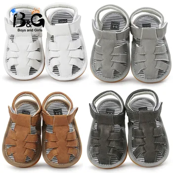 

B&G Summer four-color baby boy's sandals baby shoes non-slip breathable plastic bottom leather sandals baby toddler 2020