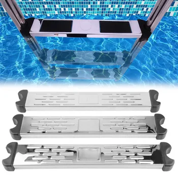 

Stainless Steel Swimming Pool Pedal Replacement Ladder Rung Steps Anti Slip Accessories TN88