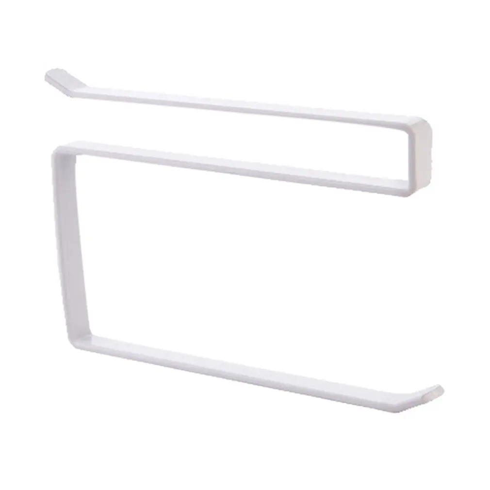 Discount  Kitchen Paper Towel Rack Door Cabinet Hanging Free Punching Wrought Iron Cabinet Partition Layer St