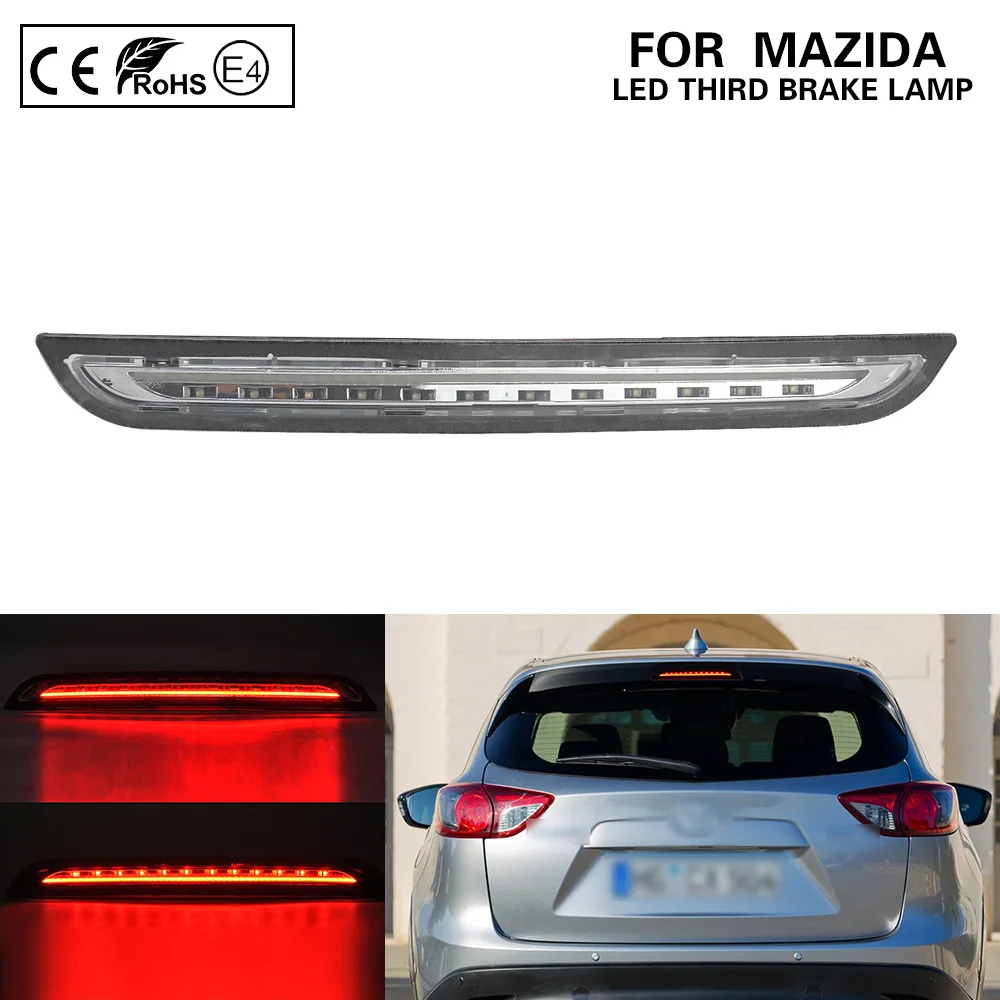 

2-in-1 Function Clear Lens LED rear Third Brake Lamp+LED Running Light for Mazda CX-5 2013~2015