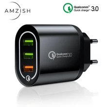 amzish Универсальное usb-зарядное устройство QC 3,0 для быстрой зарядки iPhone X XS Max XR 8 Plus быстрое зарядное устройство для Samsung huawei Xiaomi