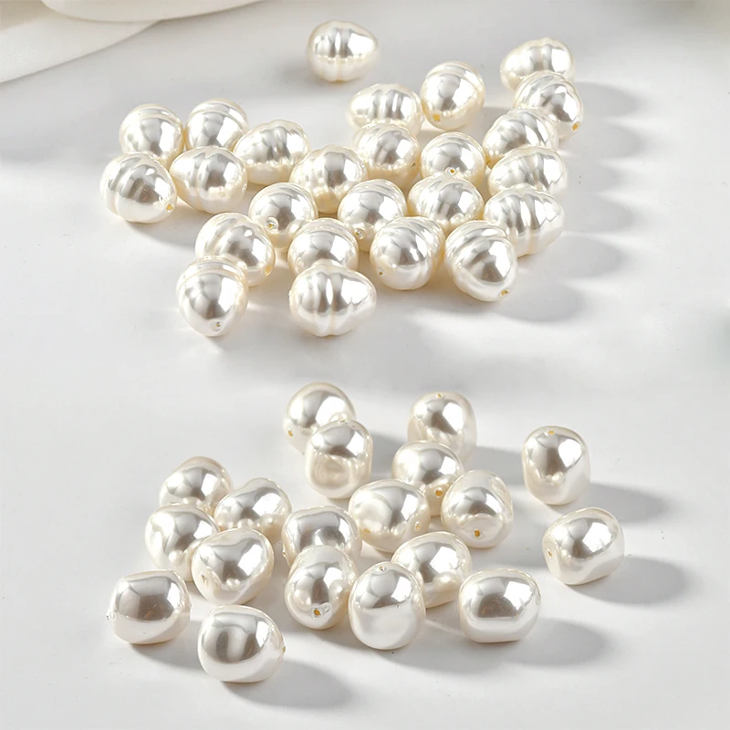 

Newest 50pcs/lot Imitation shell geometry Irregular shape straight hole beads diy jewelry earring/bracelet/necklace accessory