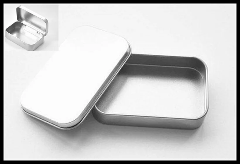 Rectangular Electronic Cigarette Tin Box Mint Candy Jewelry Storage Chewing Gum Hardware Packaging Silver | Дом и сад