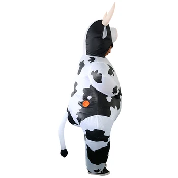 

Hot Adults Inflatable Costume Happy Cow Clown Dress Props Blow Up Inflatable Fancy Dress for Halloween Cosplay Dress Up Party P