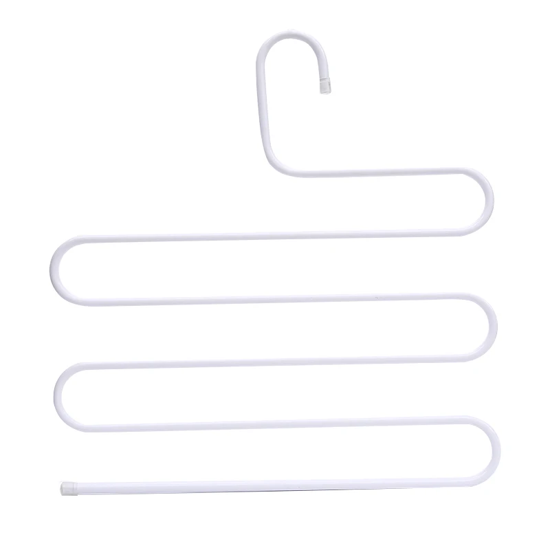 CYSINCOS пятислойные вешалки s-типа шкаф вешалка для брюк Одежда хранения стеллажи для брюк Домашняя одежда держатель сушилка для белья - Цвет: 36x38cm white
