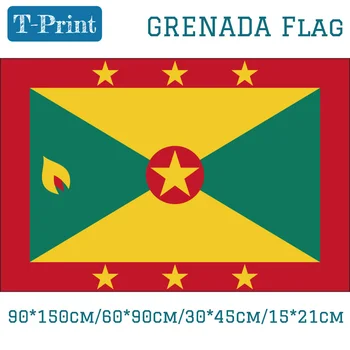 

10PCS Flag 40*60cm/15*21cm Grenada National Flag 90*150cm/60*90cm 3x5 Feet Polyester 100d Digital For World Cup