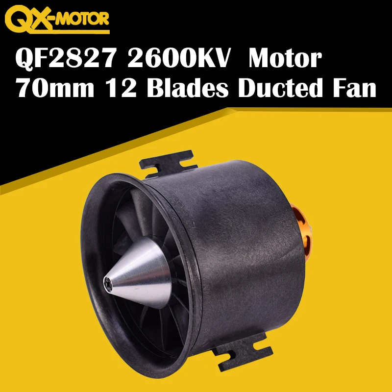QX-MOTOR QF2827 2600KV бесщеточный двигатель с 70 мм 12 лезвиями EDF электронный Канатный
