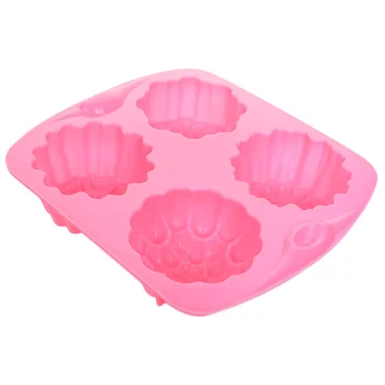 

4 Cavity Flower Silicone Pudding Jelly Soap Mold Fondant Cake Decorat wedding Cake Decorating Tools Fondant Sugarcraft Cake Mold