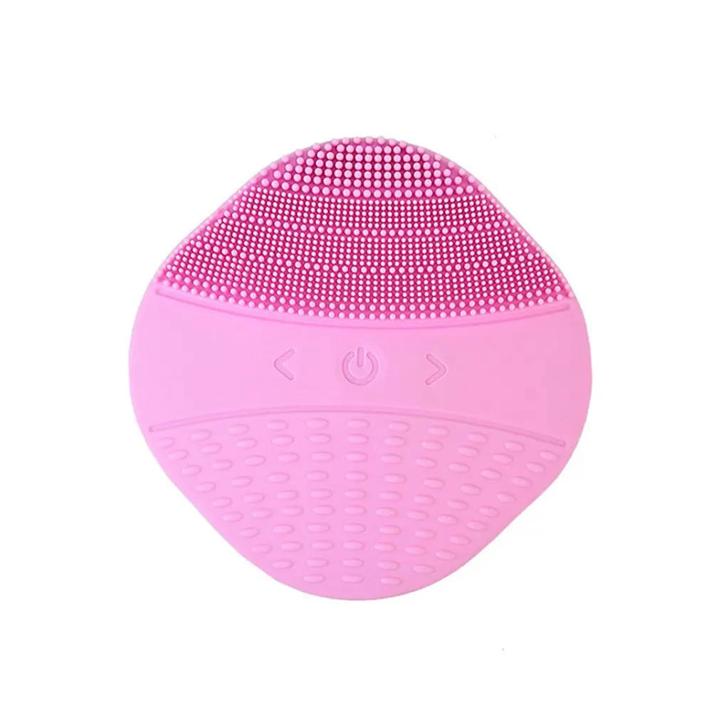 Mini Silicone Cleansing Instrument Creative Ultrasonic Vibration Electric Pore Cleaner 15 File Adjustment Wash Brush 2
