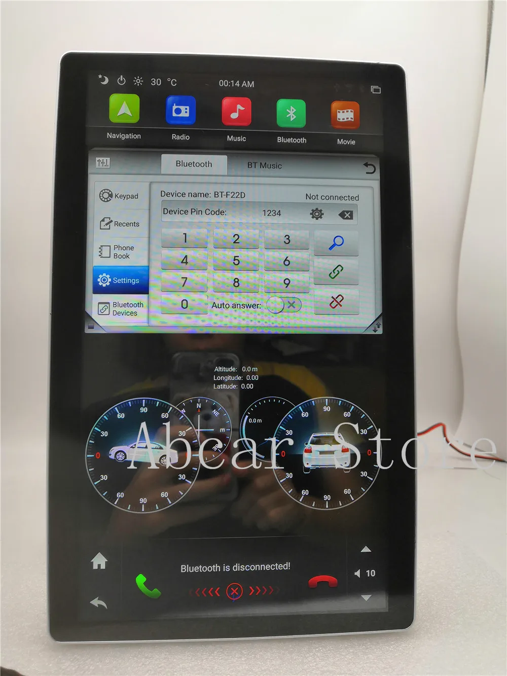 12,8 ''Tesla стиль Android 8,1 автомобильный dvd-плеер gps навигация Универсальный Два din 180 rotable ips встроенный carplay радио подвижный