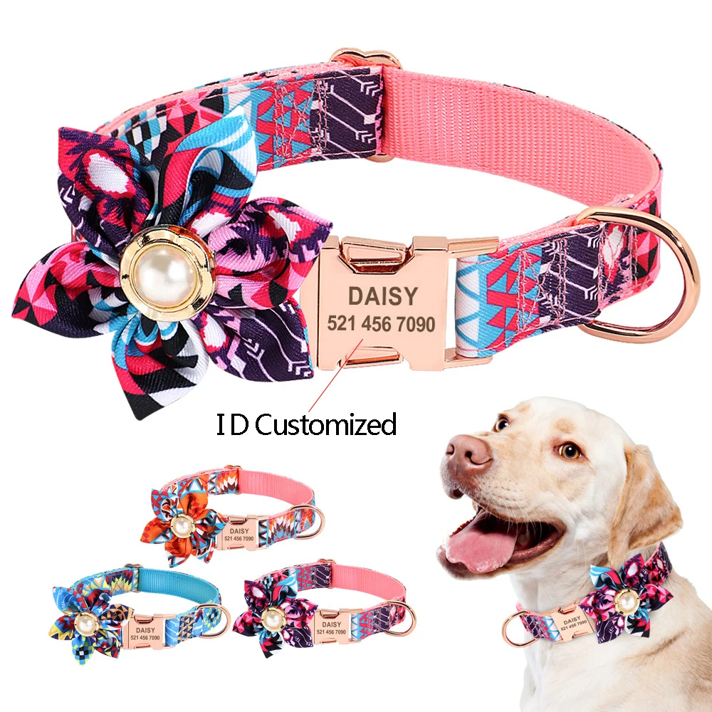 Custom Personalized Pet ID Tag for Dog and Cat Collars DAISY 