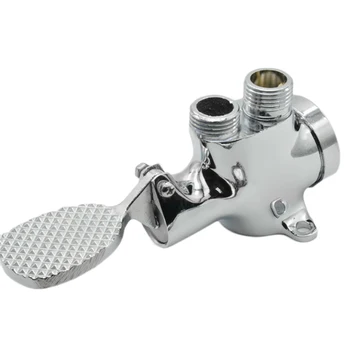

Faucet Copper Floor Foot Pedal Control Switch Tap Valve Faucet Basin Single Cold Water1 Pc Switch Control By Floor Foot Pedal