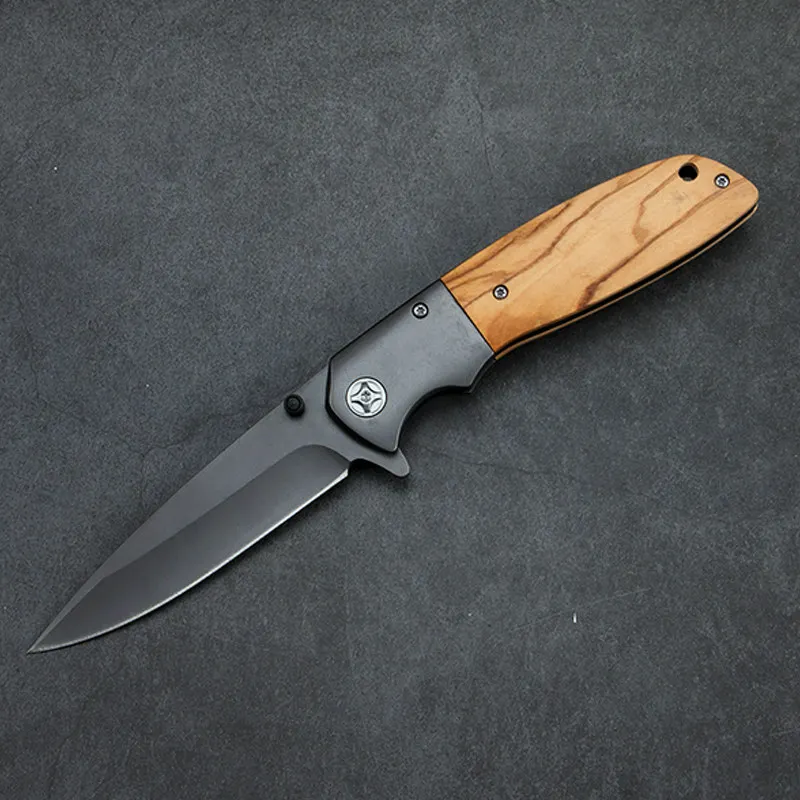 Складной нож с деревянной ручкой, тактический охотничий нож для выживания, карманные ножи для повседневного использования, походные, походные, военные, портативные, мульти инструменты - Цвет: B-79-B