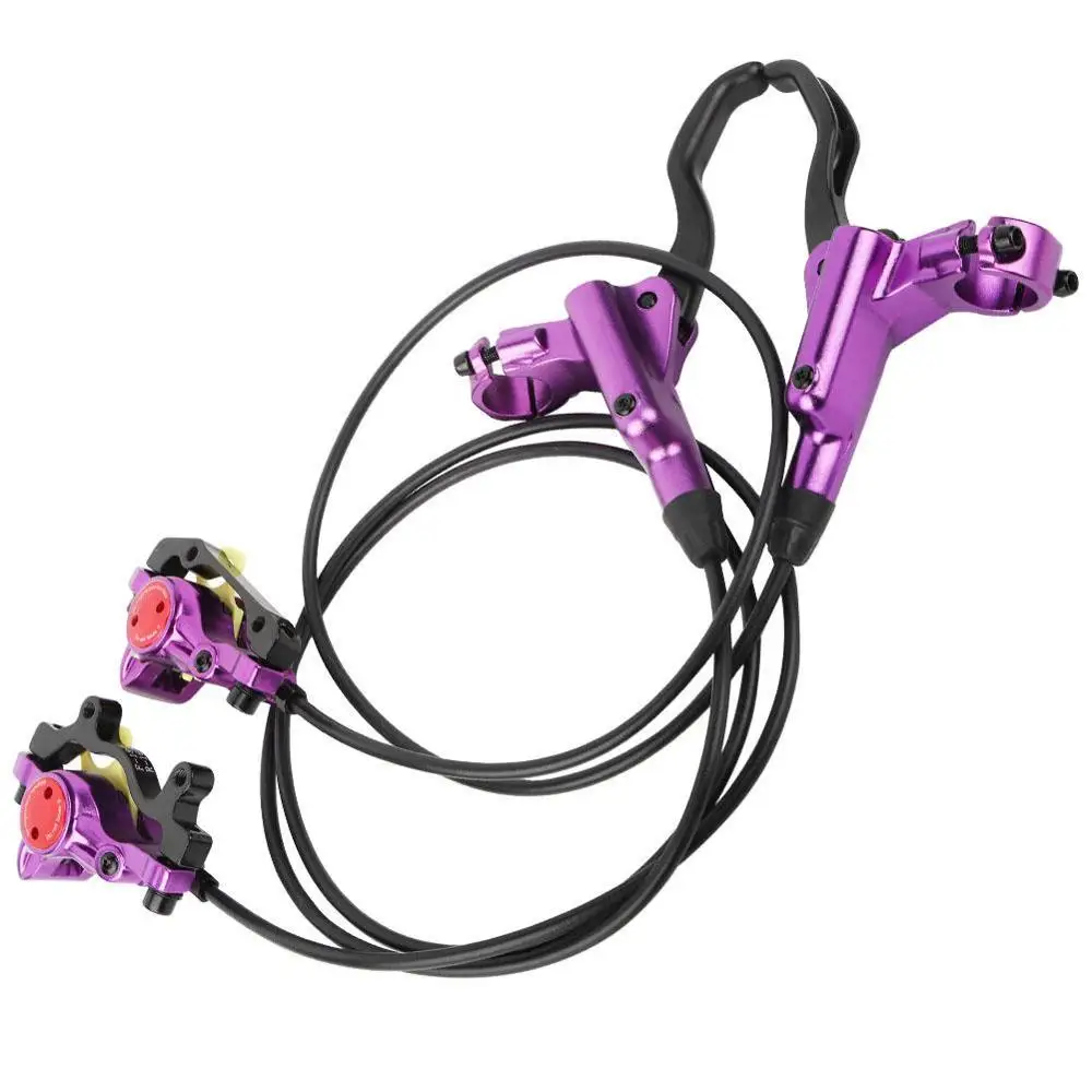 purple 1 пара велосипедный дисковый тормозной рычаг алюминиевый сплав MTB велосипедный Гидравлический дисковый тормоз Комплект Открытый Велоспорт niversal Запасная часть - Цвет: purple