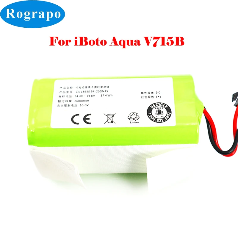 Новый 14 4 В 2600 мАч литий-ионный аккумулятор для iBoto Aqua V710 V715B Аккумулятор