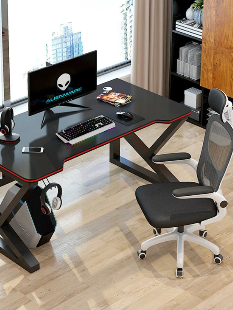 Mesa negra para ordenador de escritorio, anclaje familiar, mesa de Cool Boy, resistente, de alta gama, Muebles de escritorio|Escritorios para ordenador| - AliExpress