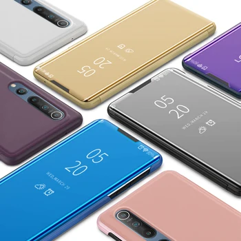 

Phone Case for Xiaomi Mi Note 10 Lite Case Cover Kickstand Mirror Clear View Flip Case for Xiaomi Mi 10 Note 10 Pro Lite Mi10 5G