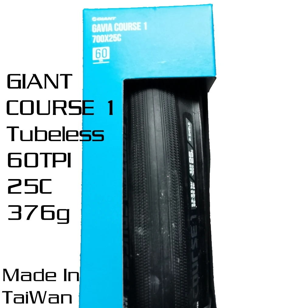 GIANT Gavia Course 1 Tire チューブレス 700×28c Giant Gavia Course 1 Tubeless Road Tire (Black) (700c) (28mm