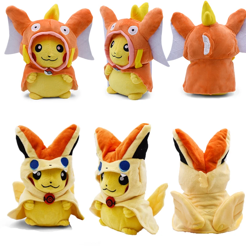 Горячие игрушки 20-24 см 7,9-9,4 ''Пикачу Косплей тиранитар Hydreigon Charizard Snorlax Ampharos Garchomp Мягкие плюшевые игрушки плюш