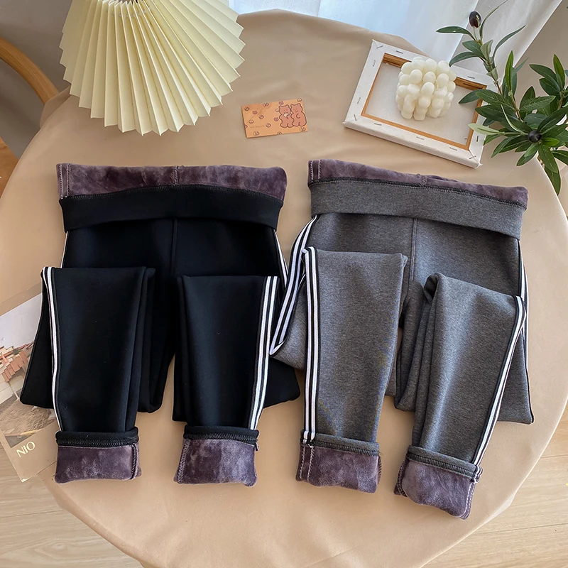 seasum leggings autumn winter warm trousers female trousers with velvet thickening of cultivate one's morality joker outer wear honeycomb leggings