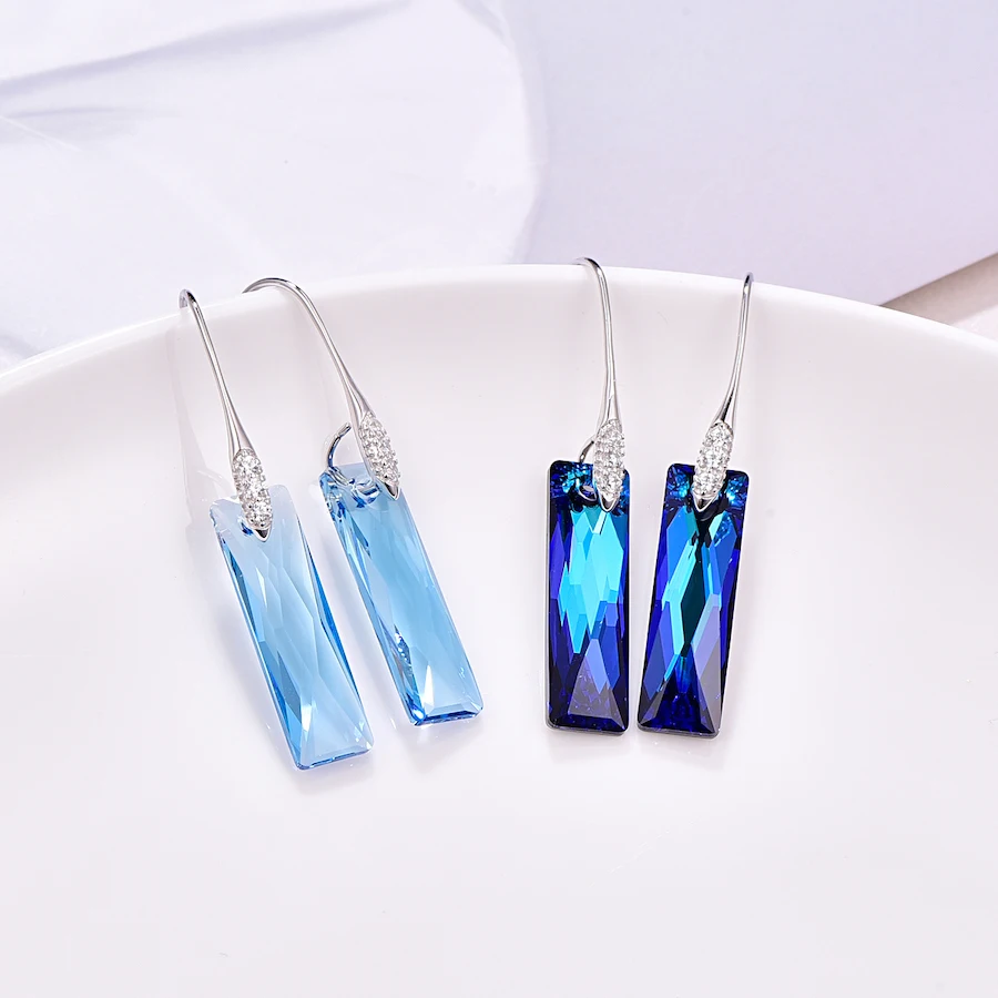 Серьги-подвески с кристаллами Swarovski queen buette для женщин, модный Стерлинговый Серебряный пирсинг, висячие серьги, ювелирное изделие