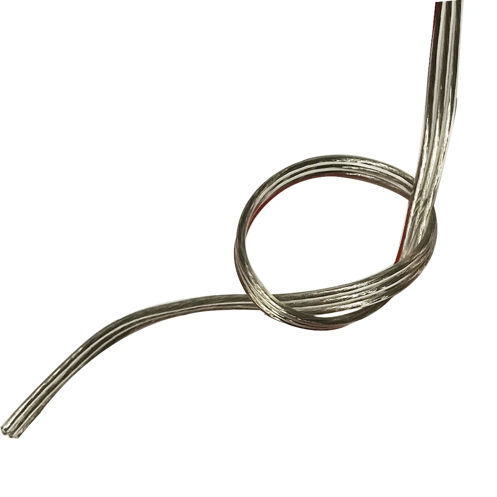  Transparent Power sheath Cord Wire 3pin 17 strands copper Cable OD 1.8mm positive and negative insu - 4000300906174