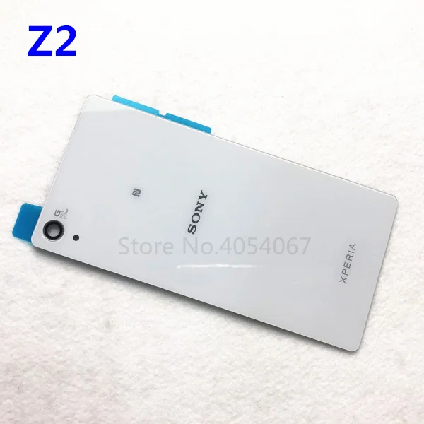 Для Sony Xperia Z2 D6543 L50W D6503 Задняя стеклянная крышка батарейного отсека Замена стеклянного корпуса+ NFC антенна - Цвет: Z2 white