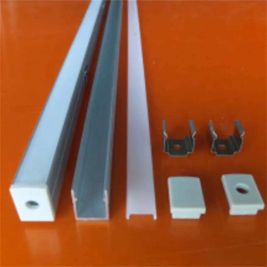 YANGMIN Free Shipping 1M/PCS flat aluminum profile for led strip,led channel with milky cover for 10mm pcb LED Strips.led bar  l