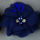 Color 20 20 шт./лот, ручная работа, размер 5 см, шифон, цветок, голова жемчуга, цветы, сделай сам, бутоньерка, цветы для девочек, ткань для волос, обувь, аксессуары - Цвет: Color 20
