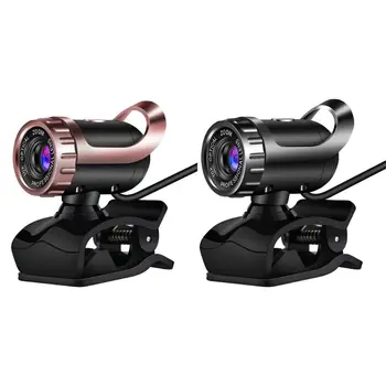 

USB Webcam Built-in Microphone 360 Degree Rotating Web Camera Clip-on for Laptop USB Webcam
