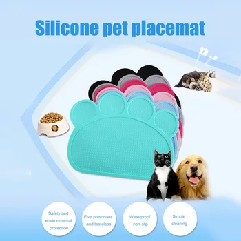 

Pet Food Placemat Washable Claw Silicone Dog Cat Feeding Mat Pad Anti-Slip Waterproof Bowl Tray Pet Products Food Container Mat