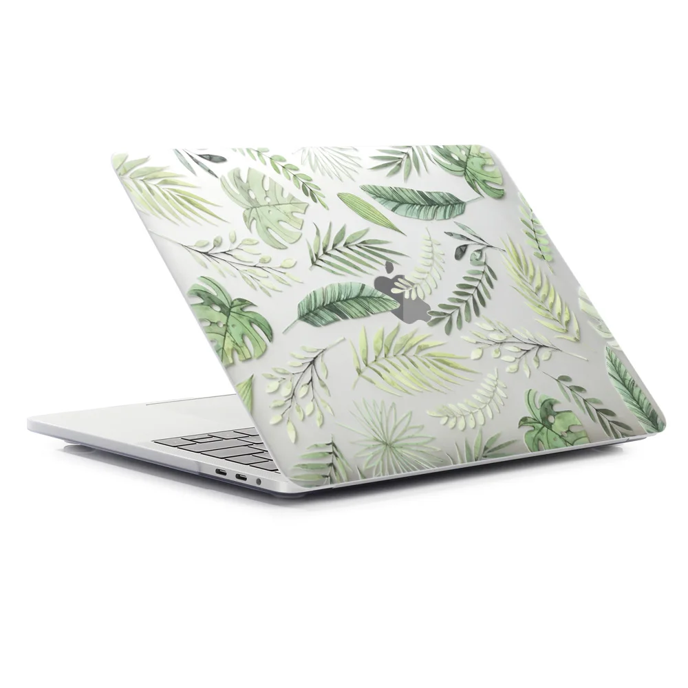 3D печать листья чехол для MacBook Air Pro retina 11 12 13 15 pro13,3 дюйма с сенсорной панелью+ прозрачная крышка клавиатуры