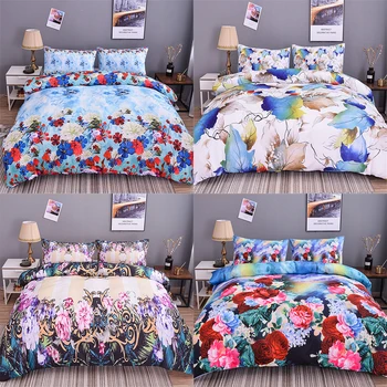 

Homesky Color Flower bedding sets Bohemian Comforter bedding sets queen king size duvet cover Pillowcase Bed Linen Bedclothes