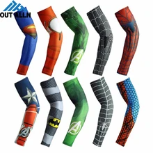 3D велосипедные рукава Марвел анти-УФ теплые руки мстители супергерой Капитан Америка паук БЭТМЭН Супермен унисекс наручники