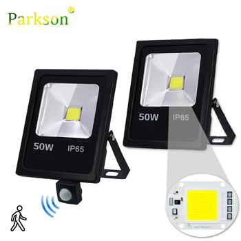 

220V Led Floodlight 10W 30W 50W 240V Reflector Led Flood Light Waterproof Ip65 Spotlight Pir Motion Sensor Wall Outdoor Lighting