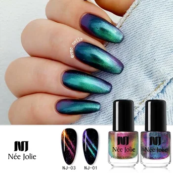 

NEE JOLIE 3.5ml 3D Magnetic Nail Polish Chameleon Multi-color Black Hole Matte Wide Oblique Line Effect Nail Varnish Manicures