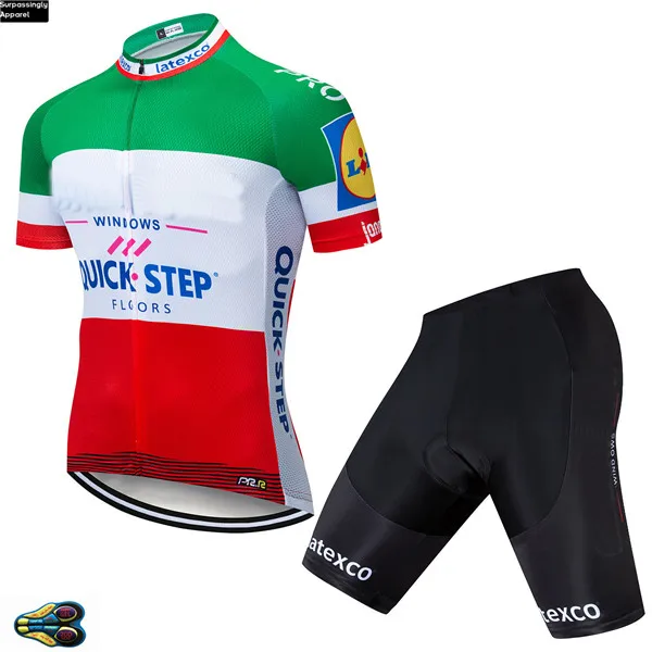 Picture Color UCI TEAM Pro Blue QUICK STEP велосипедная майка 16D гелевая накладка велосипедные шорты набор Ropa Ciclismo мужские летние велосипедные Джерси наборы - Цвет: Picture Color