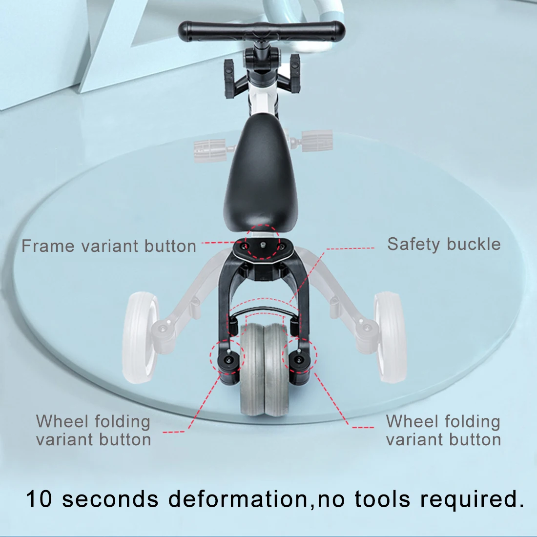 3-in-1 Carbon Steel Kids Tricycles Balance Bike Trike Baby walker Toddler Outdoor Riding Bicycle for 1-4 Year Old 2019 Baby Gift