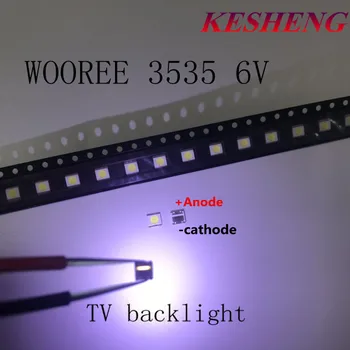 

100PCS WOOREE LED Backlight 2W 6V 3535 150LM Cool white WM35E2F-YR09B-eA LCD Backlight for TV TV Application