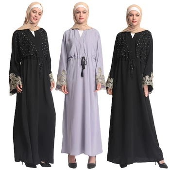 

Abaya Dubai Lace Kimono Jilbab Muslim Robe Dress Arab Kaftan Turkey Abayas Women Party Cocktail Caftan Morocco Islamic Clothing