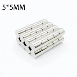 5*5 MM 10/50/100 PCS Neodymium Magnet Small Strong Round Permanent Electromagnet NdFeB Magnetic DISC