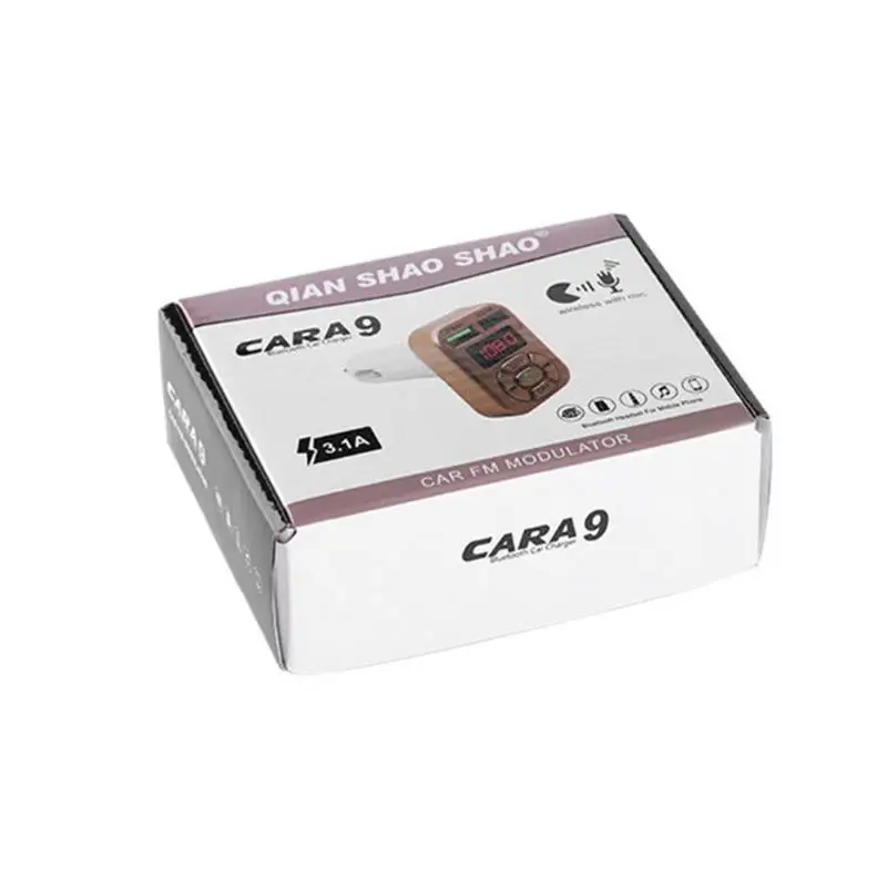 Беспроводной FM USB зарядное устройство передатчик Hands-free Bluetooth MP3-плеер Поддержка автоматического отключения питания Функция памяти для телефона