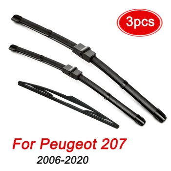 

MIDOON Wiper Front Rear Wiper Blades Set For Peugeot 207 Hatchback 2006-> Windshield Windscreen Front Rear Window 26"+17"+16"
