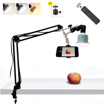 

Phone Photography 35W LED Lamp Suspension Arm Bracket Table Stand Kits For Photo Live Video Shooting Fill Light 3 Lighting Mode