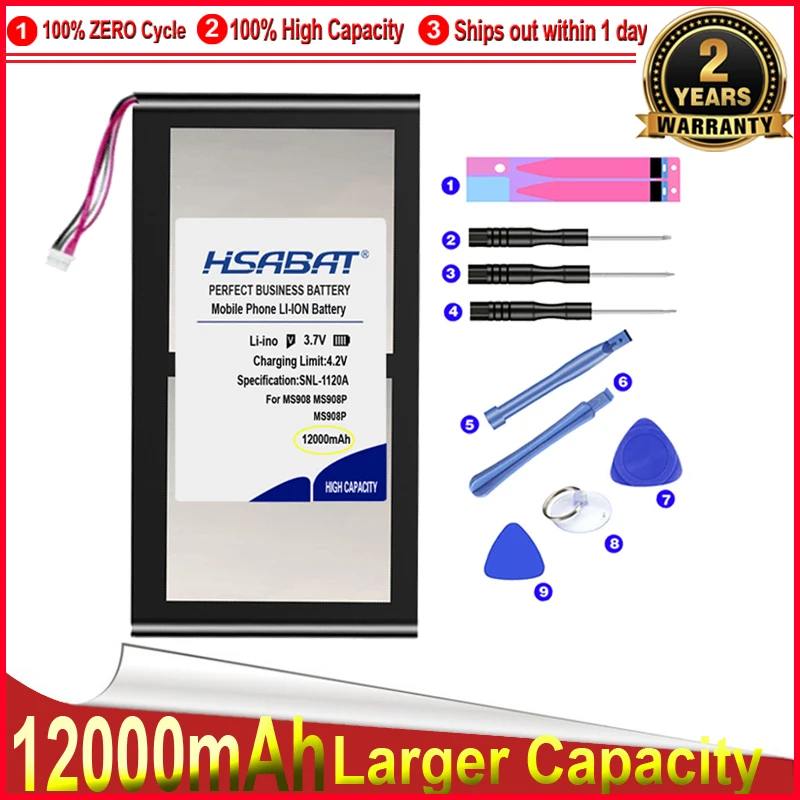 Аккумулятор HSABAT 0 цикл 12000 мА · ч MLP4795117 для Autel MaxiSYS MS908 MS908P PRO Высокое качество